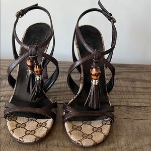 Gucci horsebit heeled sandals